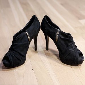 Guess black suede booties women size 10